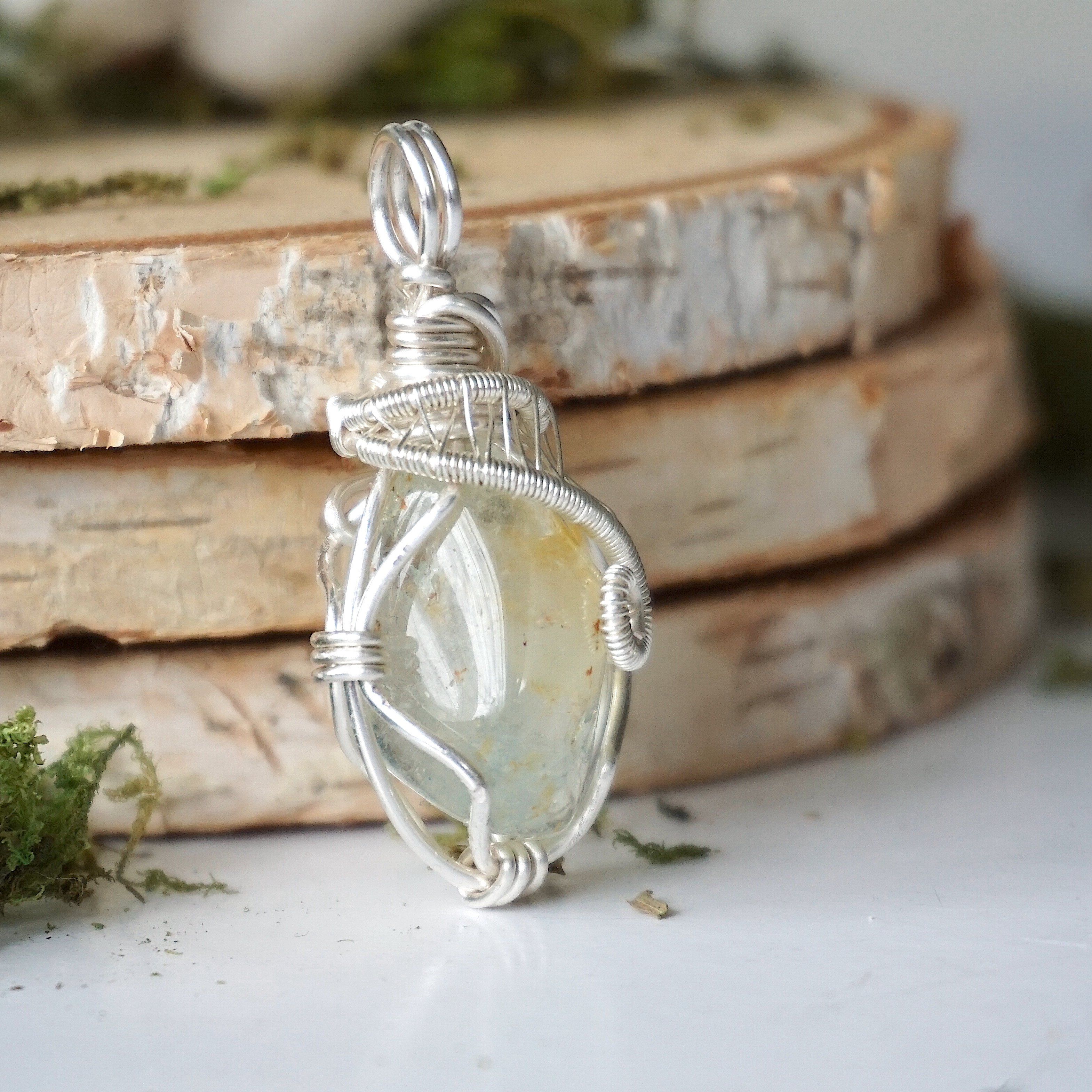Natural Raw Topaz Gemstone Sterling Silver Plated Pendant Necklace for Women - Perfect for Gifts, Weddings & Everyday Elegance