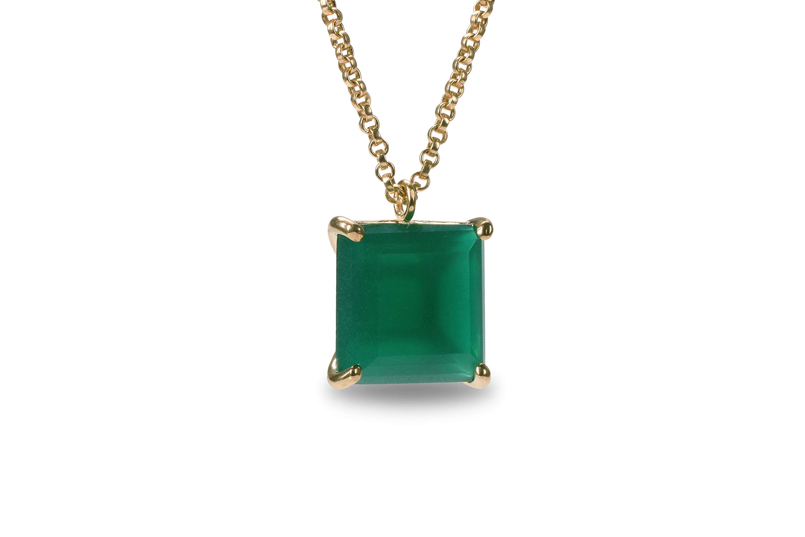 Handmade Green Onyx Necklace for Women - Natural Stone Layering Jewelry - Stylish Statement Necklace - Fashion Gift for Her | Perfect for Casual Wear, Office Style & Special Occasions