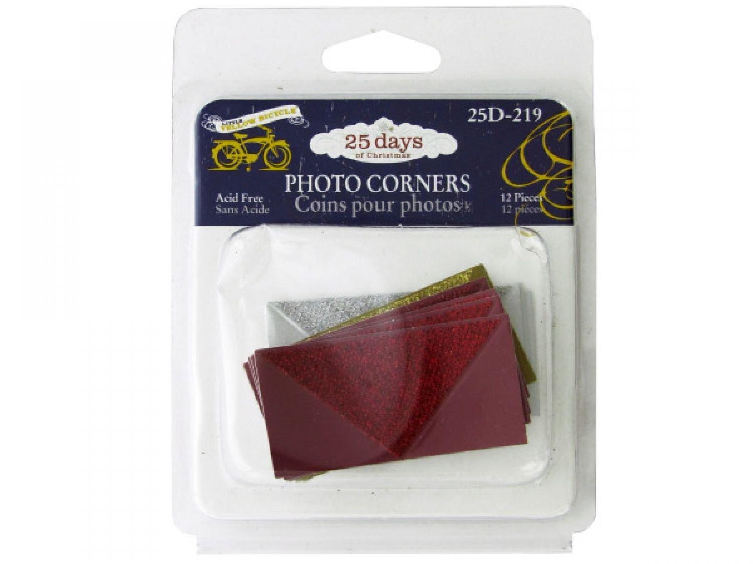Bulk Christmas Glitter Photo Corners - Set of 72 for Scrapbooking, Cards & Holiday Decorations | Seasonal Holiday Scrapbook Supplies