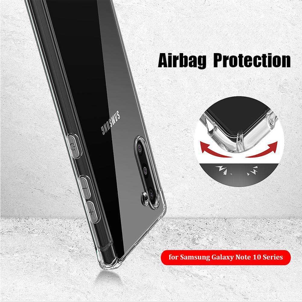 Slim Clear TPU Case for Samsung Galaxy Note 10 Plus - Shockproof Anti-Scratch Soft Silicone Protective Cover - Perfect for Daily Use, Travel & Outdoor Activities