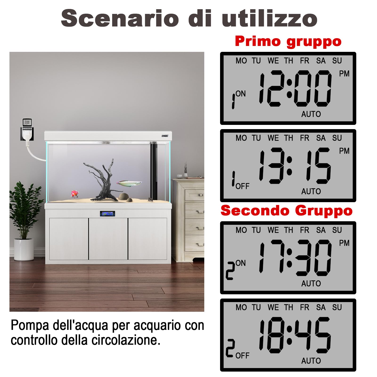 JOYELEC Digital Plug-in Timer - 10 Programmable Settings, 16A 3680W 230VAC, Smart Countdown Switch for Home Appliances & Street Lighting - Perfect for Energy Saving, Christmas Lights & Outdoor Lighting Control