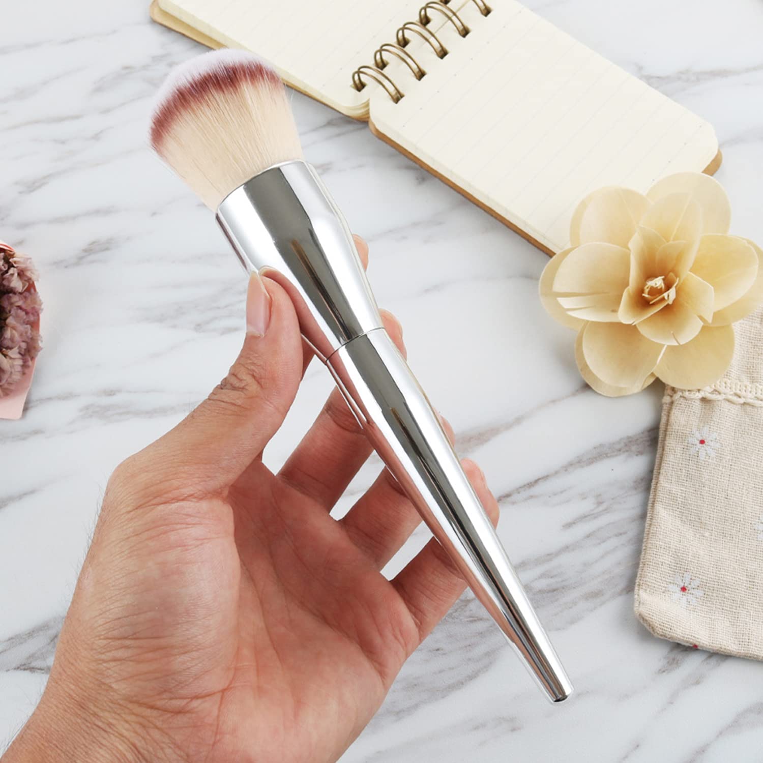 **DANNEASY 2-Piece Nail Dust Brush Set - Large Powder & Blush Brush for Acrylic Nails, Cleaning Dust, Nail Art & Makeup | Professional Nail Tools for Salon & Home Use**