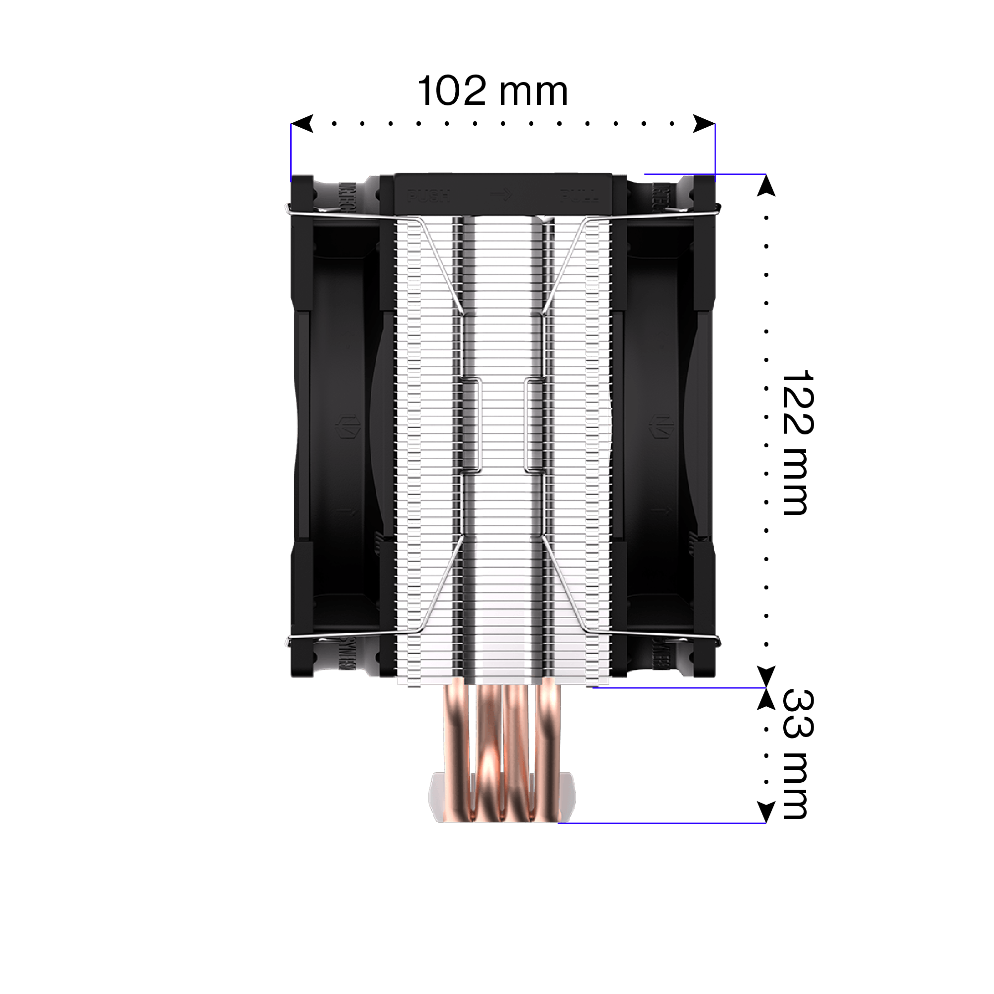 Endorfy Fera 5 Dual Fan CPU Air Cooler - High Performance PC Cooling System with 120mm PWM Fans for Intel/AMD Processors - Perfect for Gaming Rigs and Workstation PCs (EY3A006)