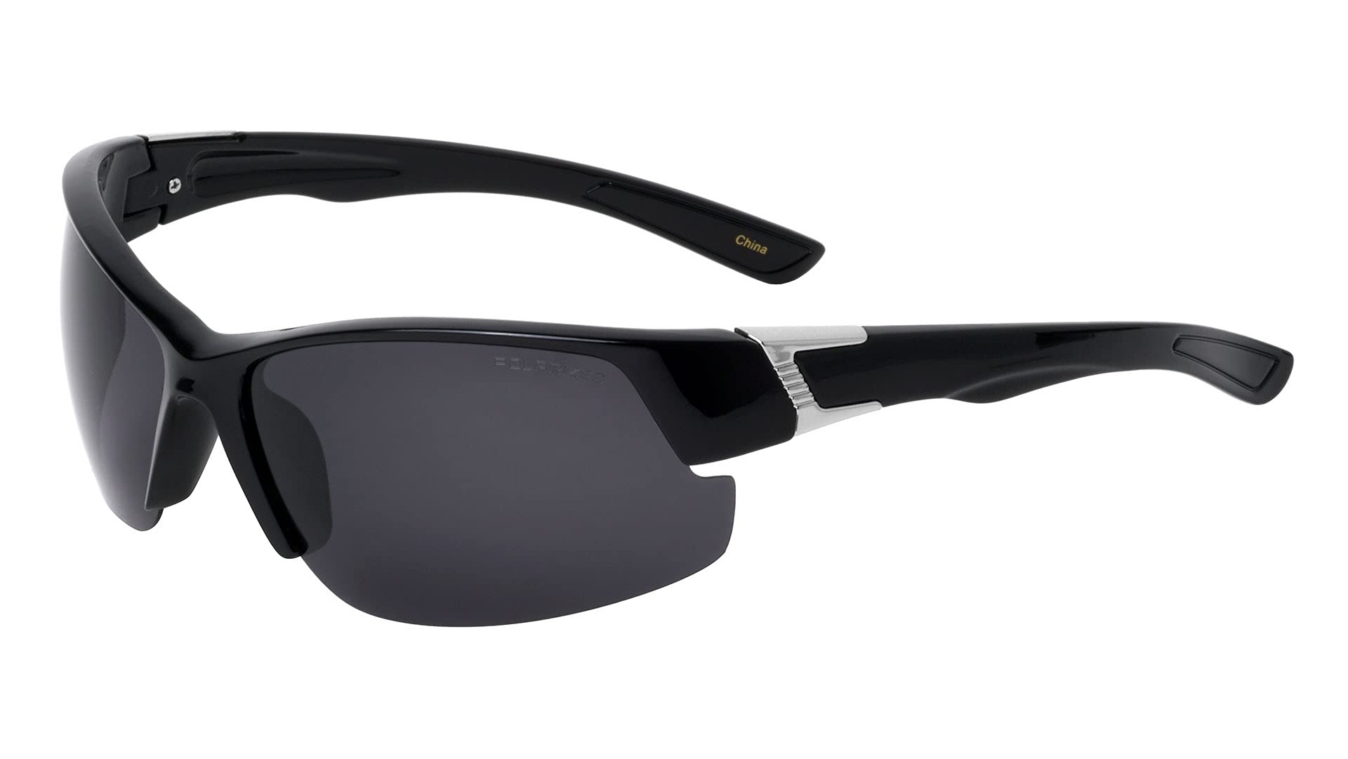 Polarized Semi Rimless Sports Sunglasses for Men & Women - UV400 Protection, Lightweight Plastic Frame - Perfect for Running, Cycling & Outdoor Activities
