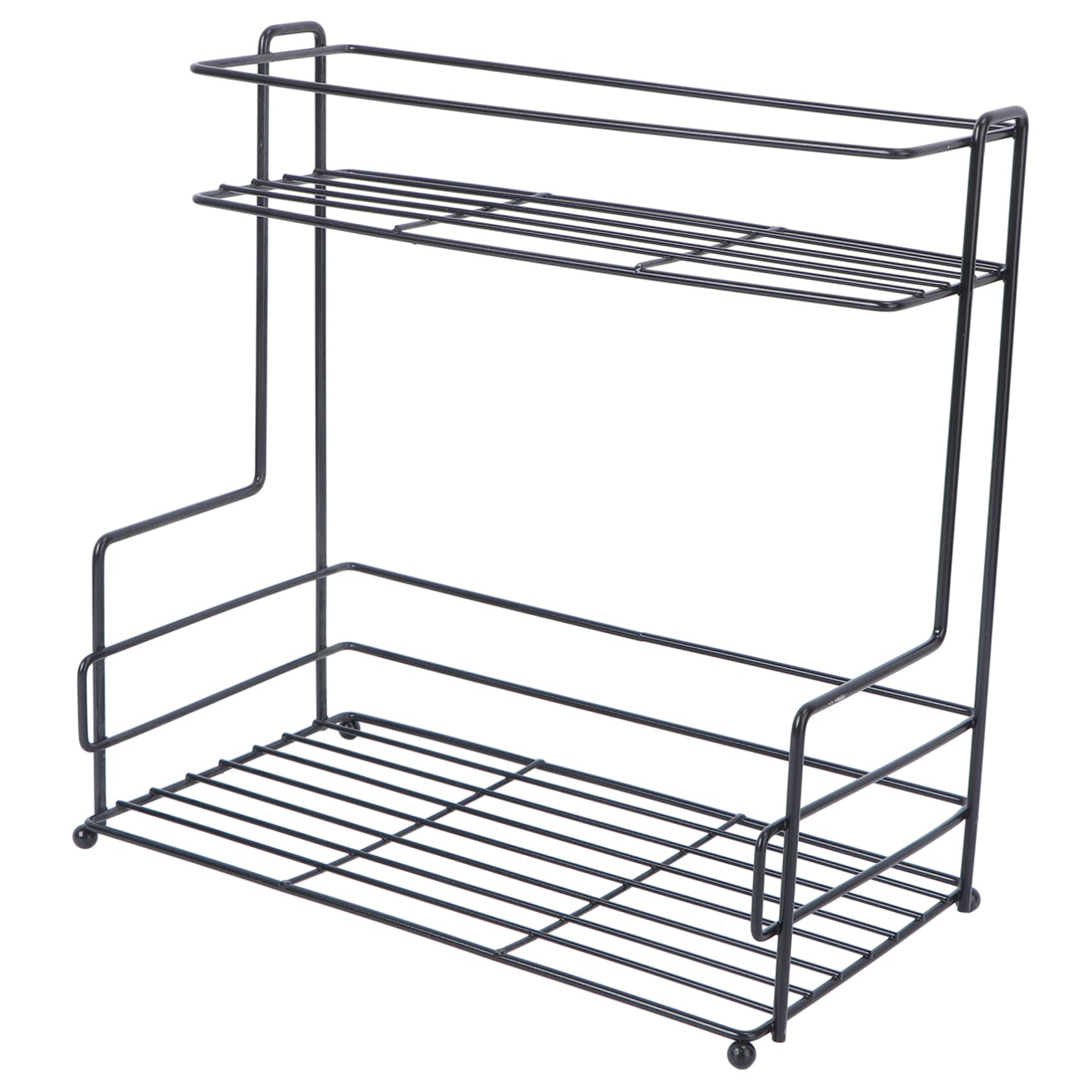 Cabilock 1-Piece Wrought Iron Storage Shelf - Double Layer Bathroom & Office Organizer, No-Drill Installation, Space-Saving for Small Spaces, Perfect for Bathroom, Dorm, Desk & Student Supplies Storage