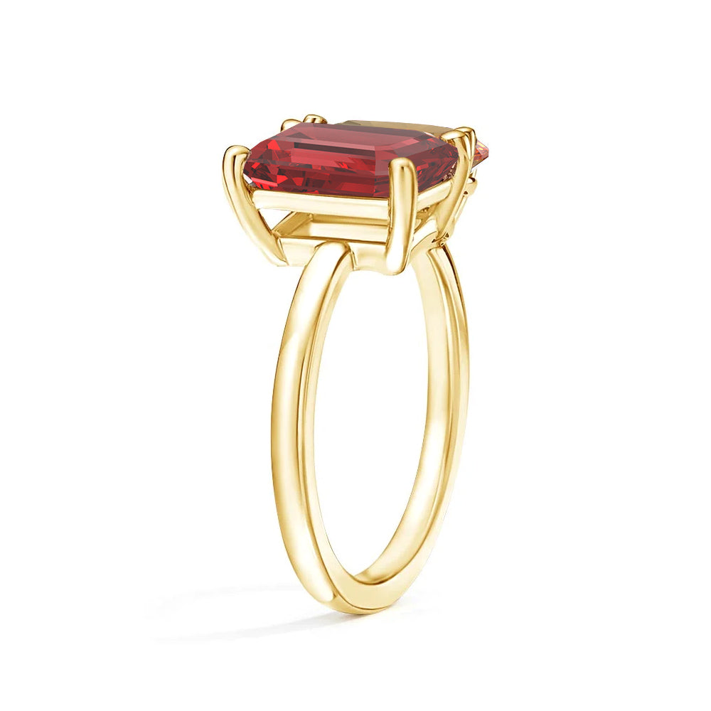 Personalized Toi et Moi Ruby Birthstone Ring for Women - Custom Anniversary, Engagement & Wedding Jewelry Gift - Perfect for Romantic Occasions & Special Celebrations