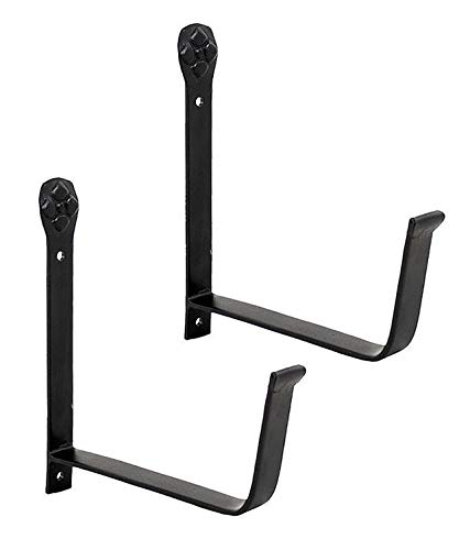 6 Inch Wide Flower Box Brackets - Heavy Duty Metal Hangers for Window Planters - Set of 4 - Perfect for Balcony, Porch & Garden Decor