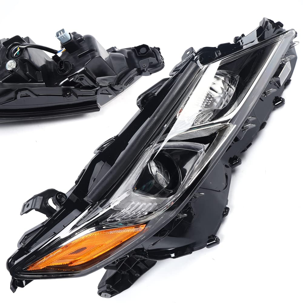 LOYALHEARTDY LED Headlight Assemblies Pair for 2018-2020 Toyota Camry L/LE/SE - Driver & Passenger Side Replacement Headlamps (81110-06C40) - US Stock | Perfect for Night Driving & Foggy Conditions