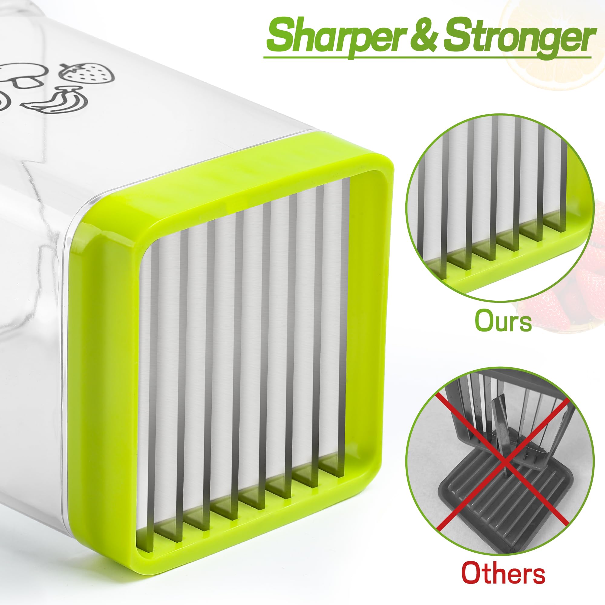 Creative Fruit Slicer - Green Cup-Shaped Kitchen Tool for Quick Fruit & Vegetable Salad Prep (5 Inches) - Perfect for Parties, Healthy Snacks & Meal Prep
