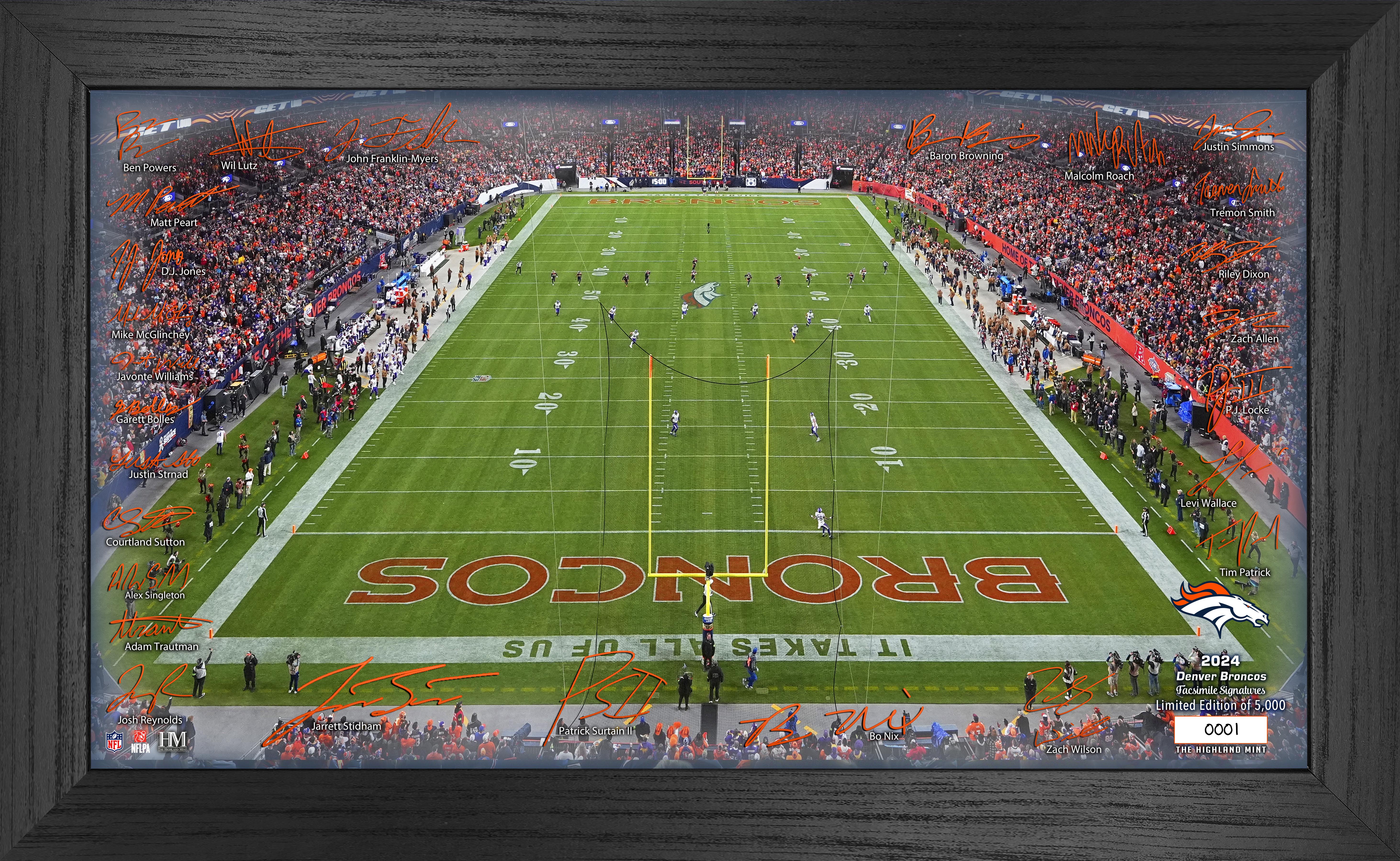 Denver Broncos 2024 NFL Signature Gridiron Football - Official Licensed Team Merchandise for Fans, Collectors & Game Day Decor | Perfect for Home Display, Sports Memorabilia Collection & Broncos Themed Parties
