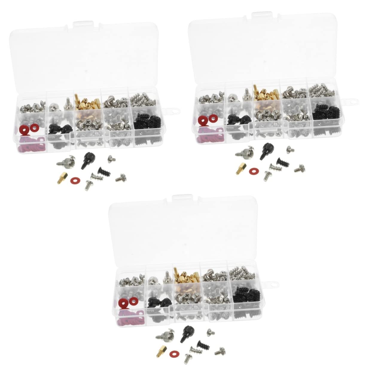 Mobestech 3 Sets Computer Motherboard Screw Kit - Includes Standoffs, Flat Head Tapping Screws & Countersunk Bolts | PC Building & Repair Accessories for DIY Computer Assembly & Maintenance