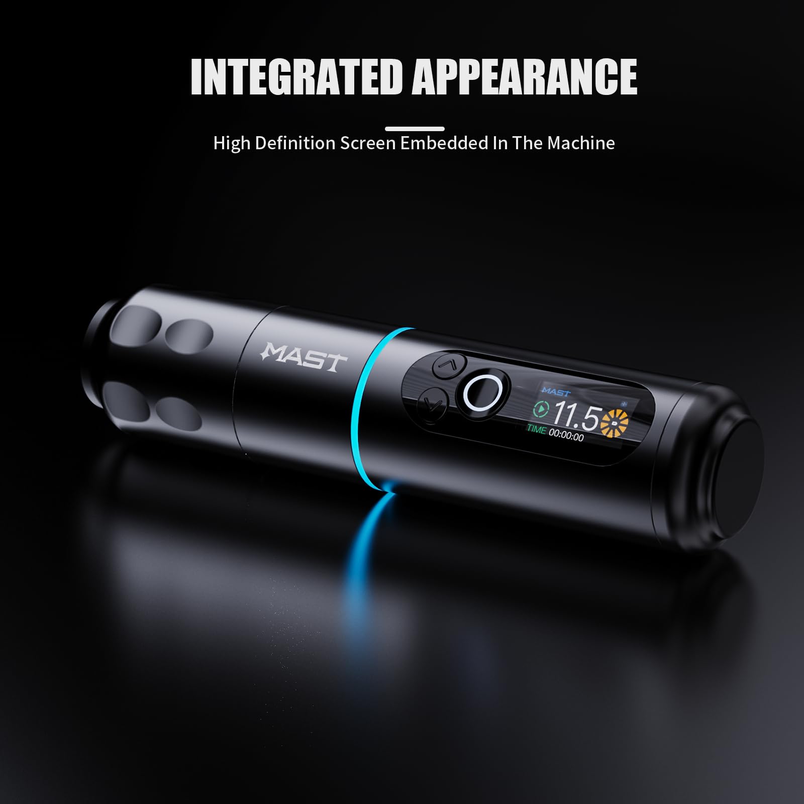 Professional Mast Archer2 Cordless Tattoo Machine - Brushless Motor, Seamless Frame, 2000mAh Long-Lasting Battery, 3.5mm Stroke Length (Grey) - Ideal for Tattoo Artists & Beginners, Perfect for Detailed Line Work & Shading