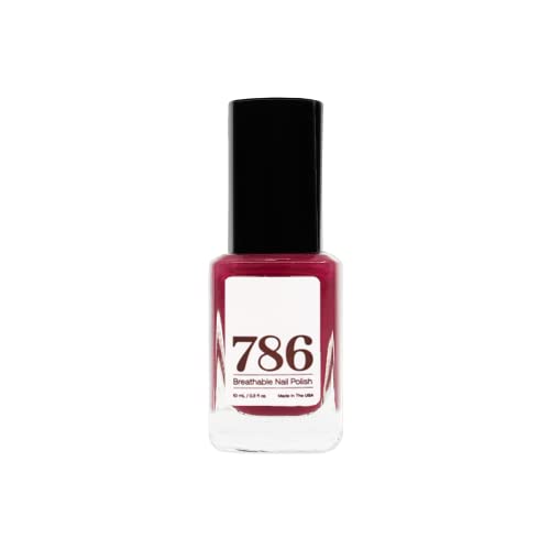 786 Cosmetics Breathable Vegan Nail Polish - Halal Certified, Cruelty-Free, Fast Drying & Non-Toxic Nail Lacquer (Goychay Red) - Perfect for Daily Wear, Special Occasions & Halal Beauty Routines