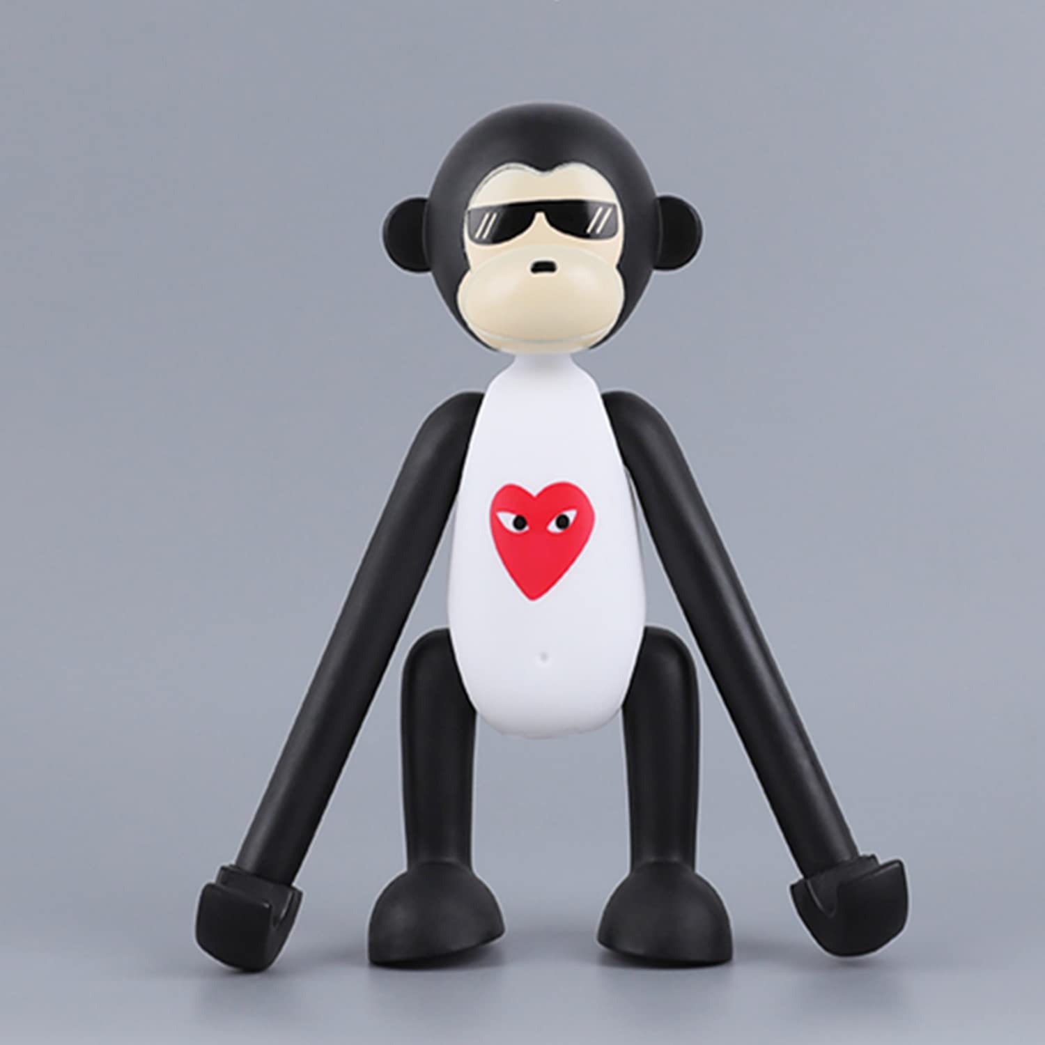 Cute White Monkey Phone Stand Holder for Smartphones & Tablets - Adjustable Desktop Cell Phone Dock for Home Office Decor & Hands-Free Viewing - Perfect for Work, Video Calls, and Entertainment