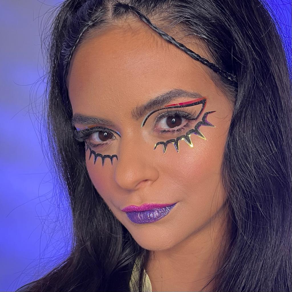 Psychedelash Face Lace by Phyllis Cohen - False Eyelashes & Face Jewelry for Festival, Cosplay & Halloween Makeup