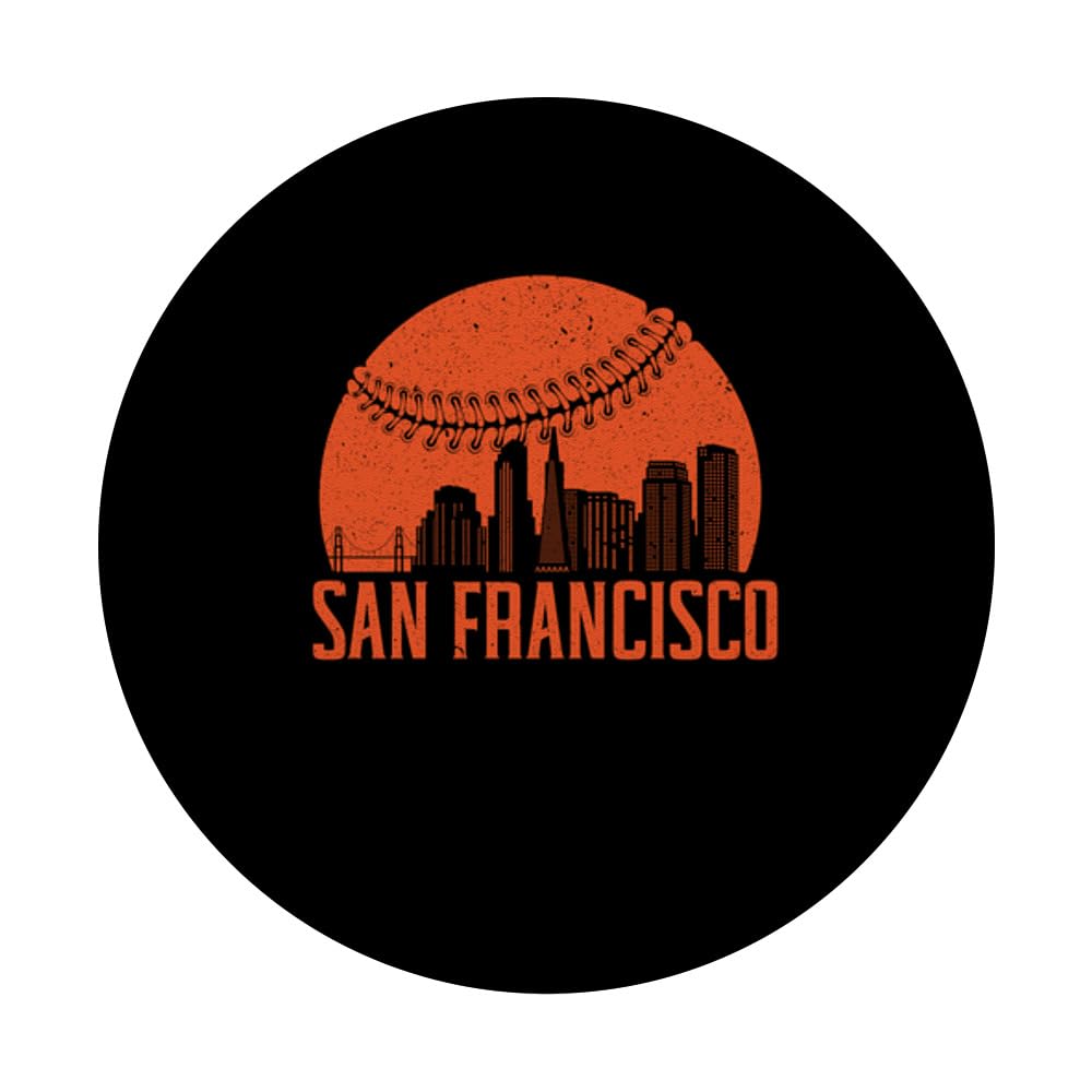 San Francisco Giants Baseball Fan PopSockets PopGrip - Swappable Phone Grip & Stand for iPhone, Samsung & More - Perfect for Baseball Games, Travel & Everyday Use