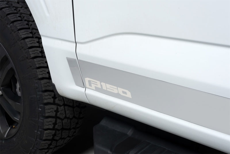 10pcs 4.25 Inch Wide Stainless Steel Rocker Panels for 2021-2024 Ford F-150 - Durable Truck Side Protection for Off-Road & Daily Driving