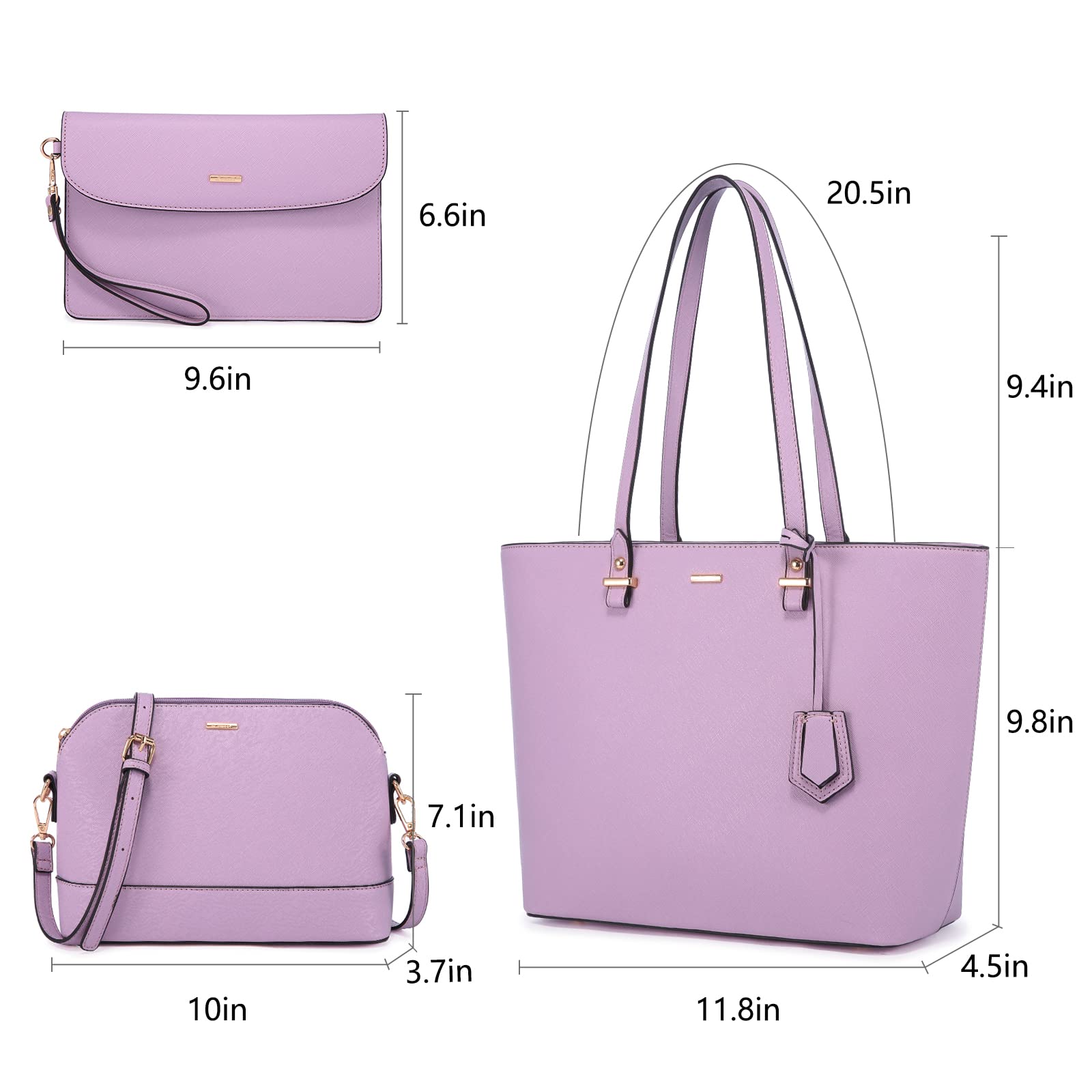 LOVEVOOK Women's Handbags Set - 3 Piece Shoulder Bag, Tote & Satchel Purse for Work, Travel & Everyday Use | Stylish & Durable Hobo Bags