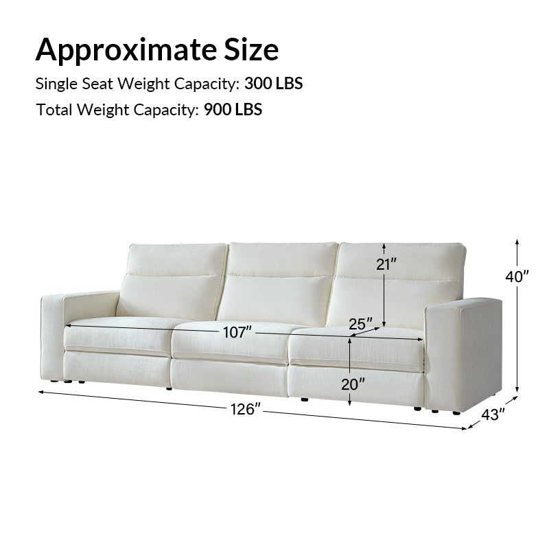 EliteNest Smart Modular Sofa with Power Recliners - Easy Assembly, Customizable Living Room Furniture for Modern Home & Entertainment Spaces
