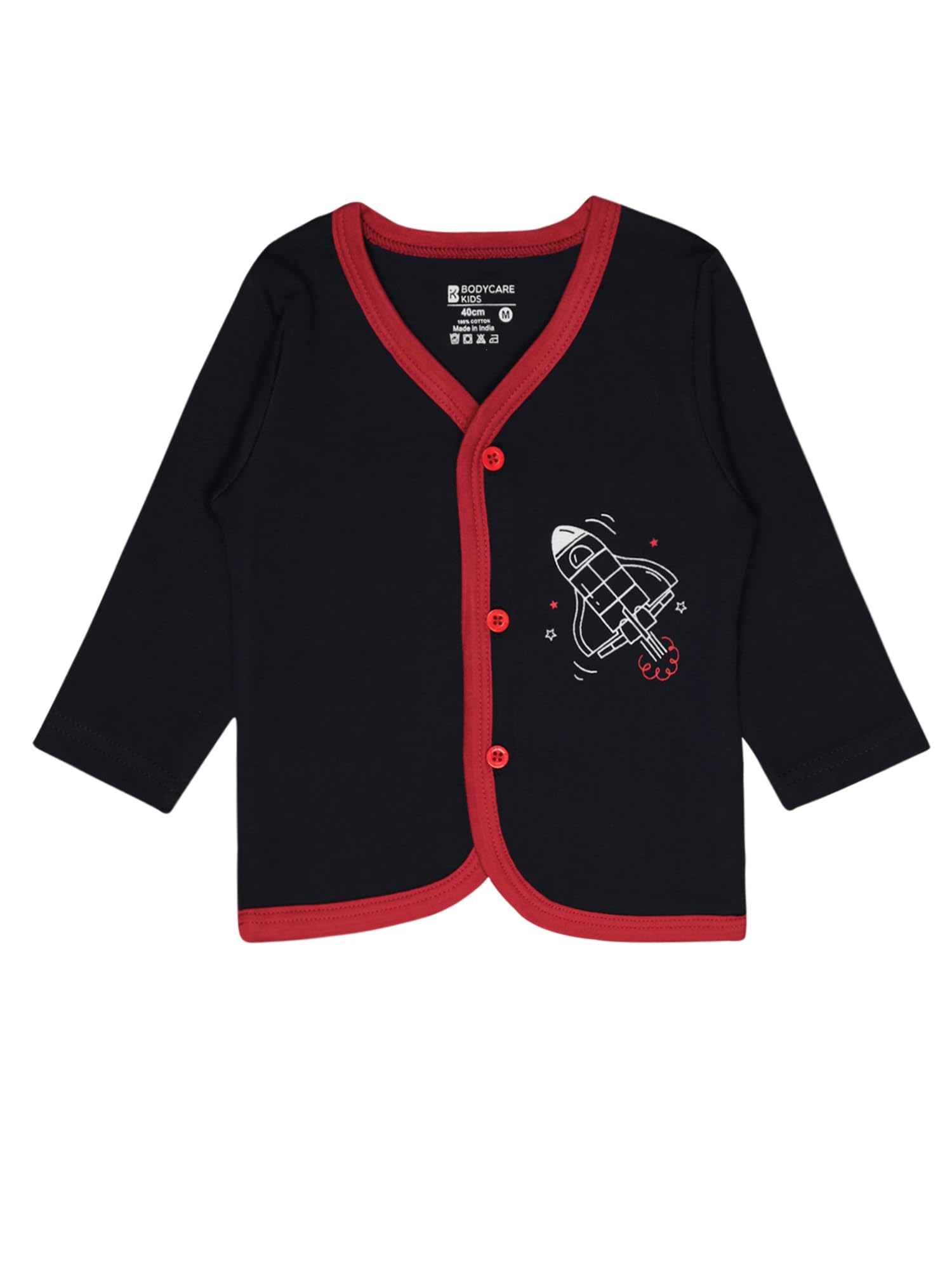 BODYCARE Unisex Baby Cotton Blend Top & Pajama Set - Navy Blue | Soft & Comfortable Sleepwear for Infants & Toddlers | Perfect for Bedtime, Lounging & Playtime