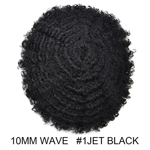 #1 Jet Black-10mm Wave Curl