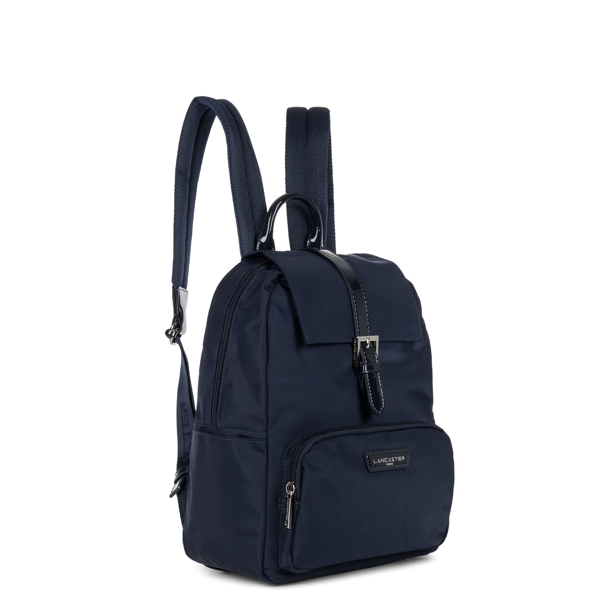 Stylish Blue Glossy Backpack for Women & Men - Durable Waterproof Daypack for School, Work, Travel & Outdoor Adventures