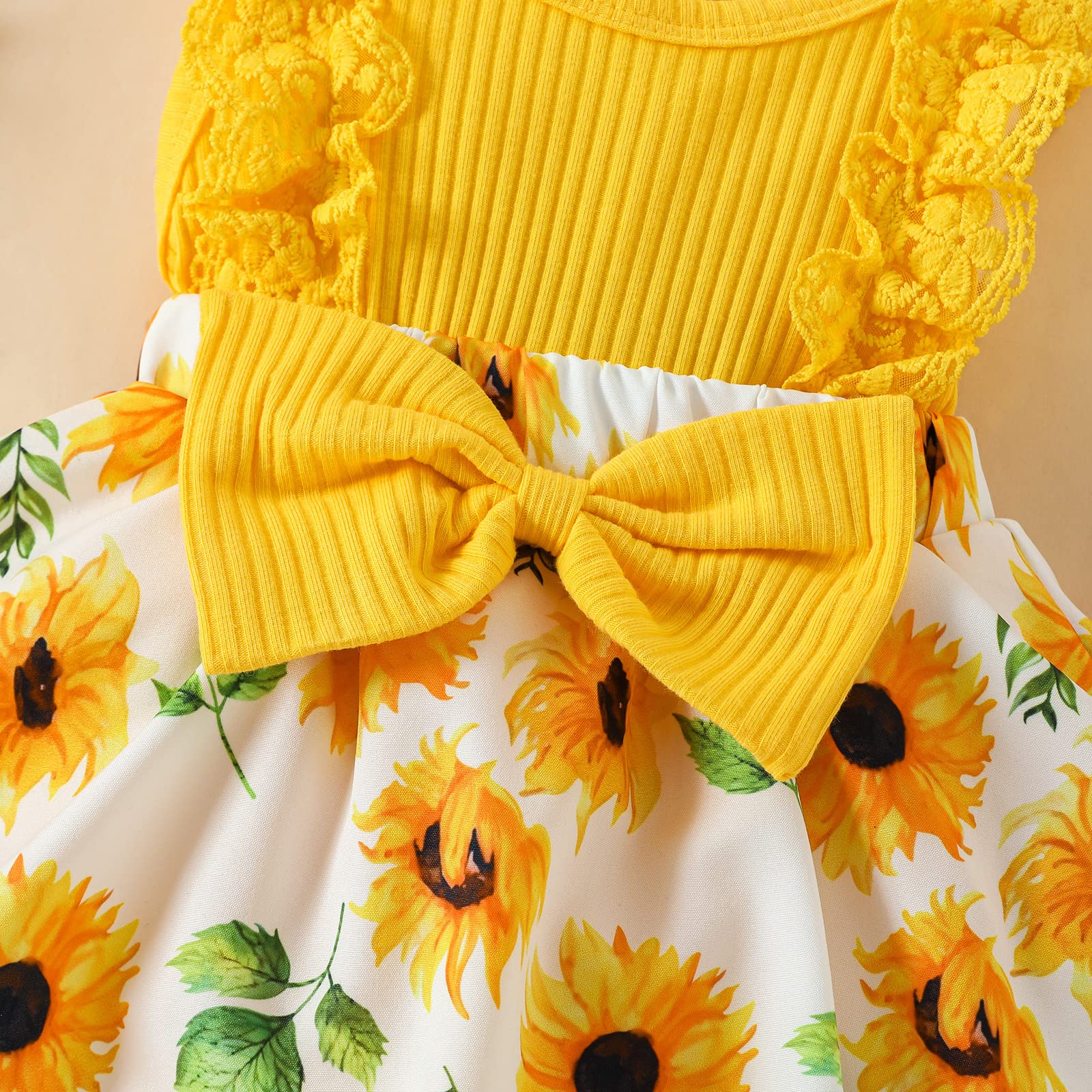 Adorable Baby Girl Summer Romper Dress - Sleeveless Lace Floral Outfit for Newborns & Infants | Perfect for Beach, Photo Shoots & Special Occasions