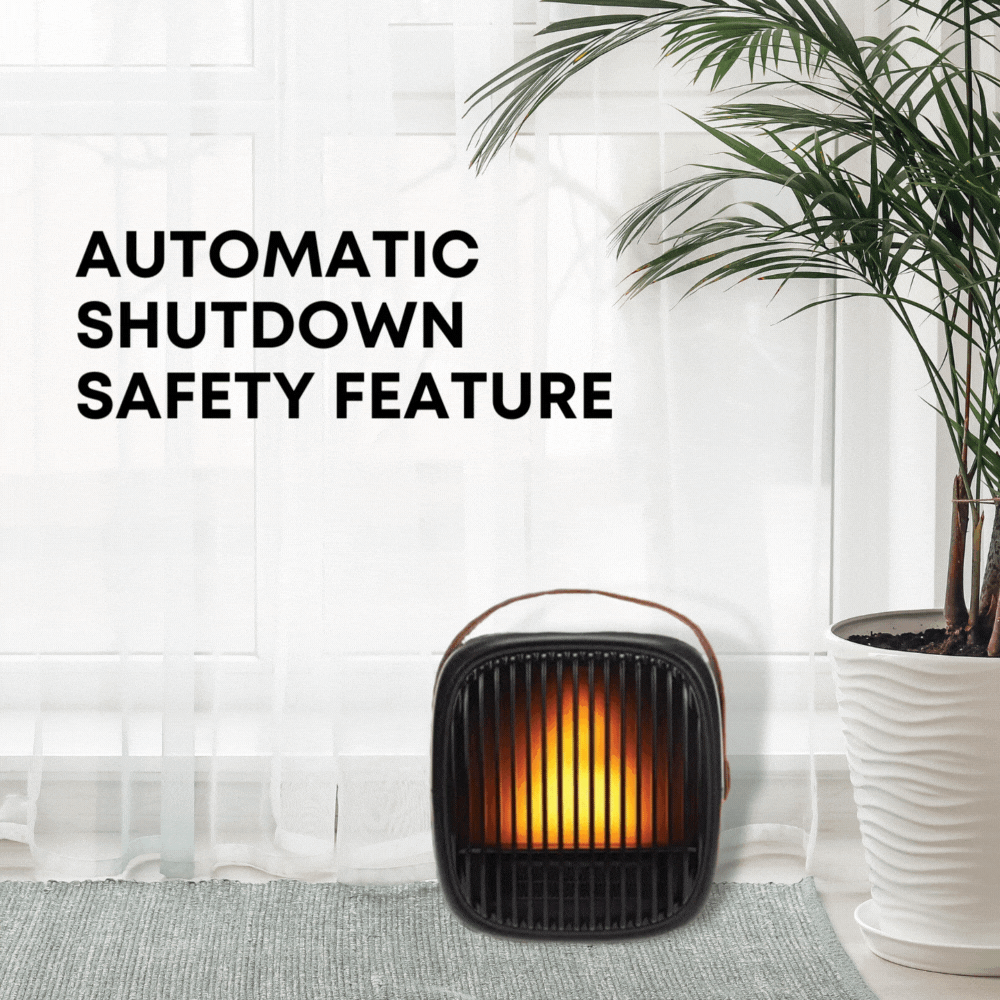 InstaHeat Electric Fireplace Heater - Energy Efficient Indoor Space Heater for Home, Office & Bedroom - Perfect for Winter Warmth & Cozy Ambiance