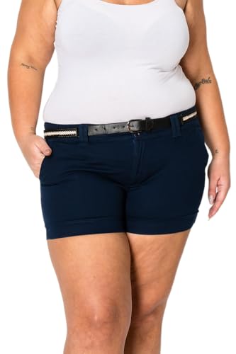 Color Swatch-shorts Navy Blue+belt