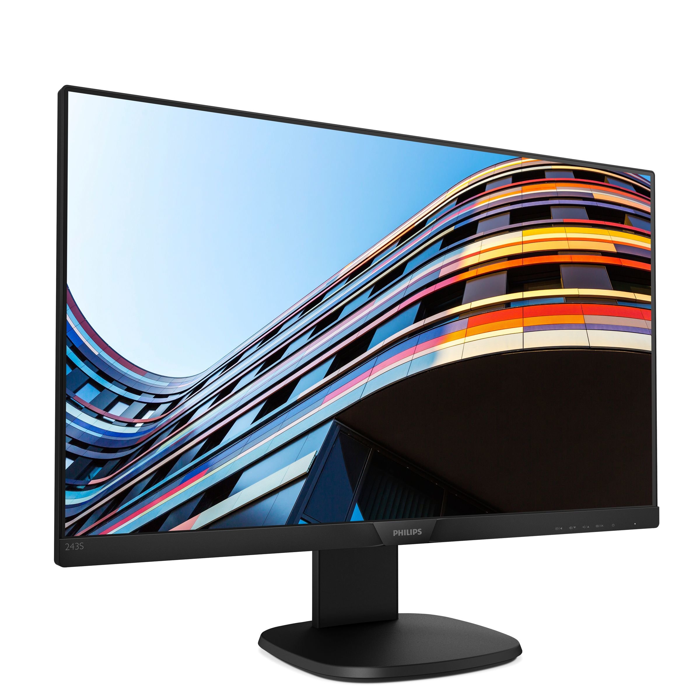 Philips 243S7EHMB 24 Inch IPS LED Monitor - Full HD 1080p, 3-Side Frameless Design, Height Adjustable Stand, Swivel & Tilt - Perfect for Home Office, Gaming & Productivity | Amazon Basics 0.9m High Speed 4K HDMI Cable with Ethernet - 18Gbps, 4K@60Hz, 2160p, Black - Ideal for 4K TVs, Gaming Consoles & Home Theater Systems