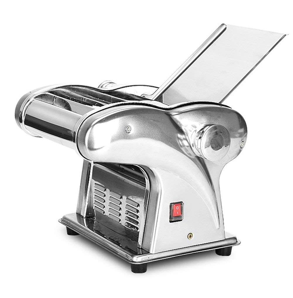 Hengwei 110V Electric Pasta Maker Machine - 6 Speed Adjustable Stainless Steel Dough Press with 3 Noodle Cutters for Homemade Spaghetti, Dumplings & Noodles | Commercial & Home Kitchen Use for Italian, Asian Cuisine & Meal Prep