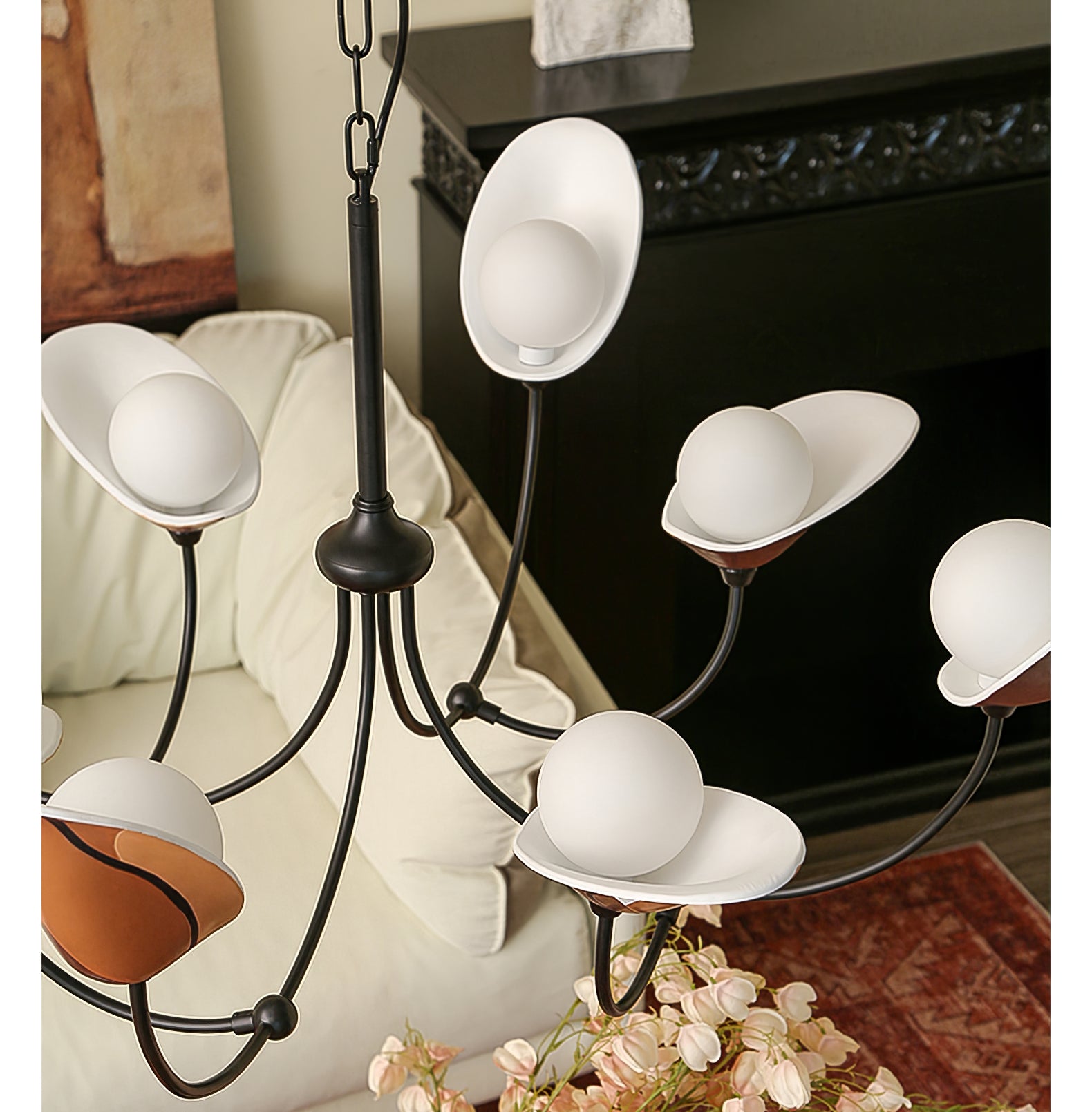 Florea Bloom Chandelier - Elegant Floral Crystal Ceiling Light Fixture for Dining Room, Bedroom & Living Room Decor | Perfect for Wedding, Home & Commercial Lighting