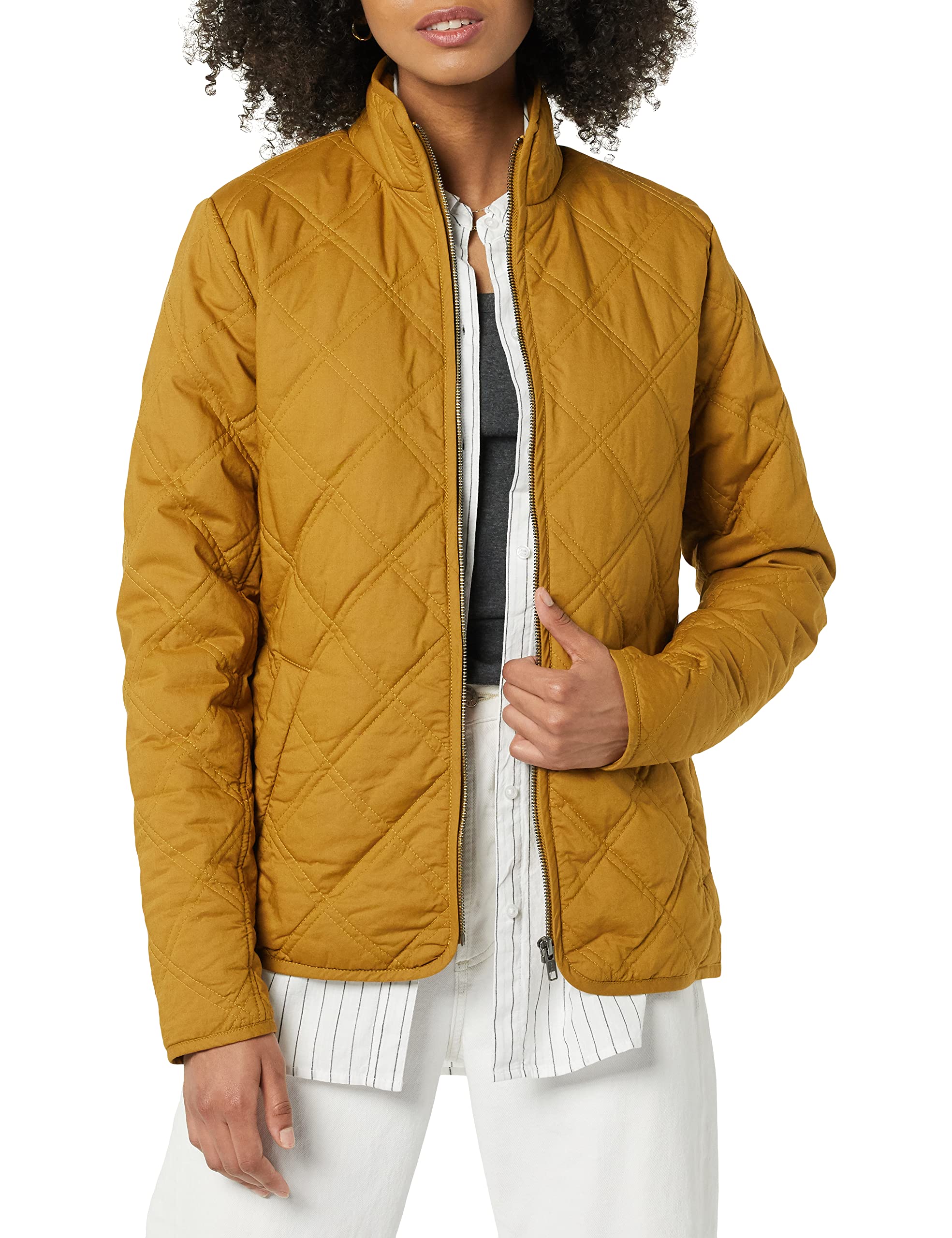 Amazon Essentials Women's Lightweight Padded Jacket - Water-Resistant Winter Coat with Hood for Outdoor Activities, Hiking & Casual Wear