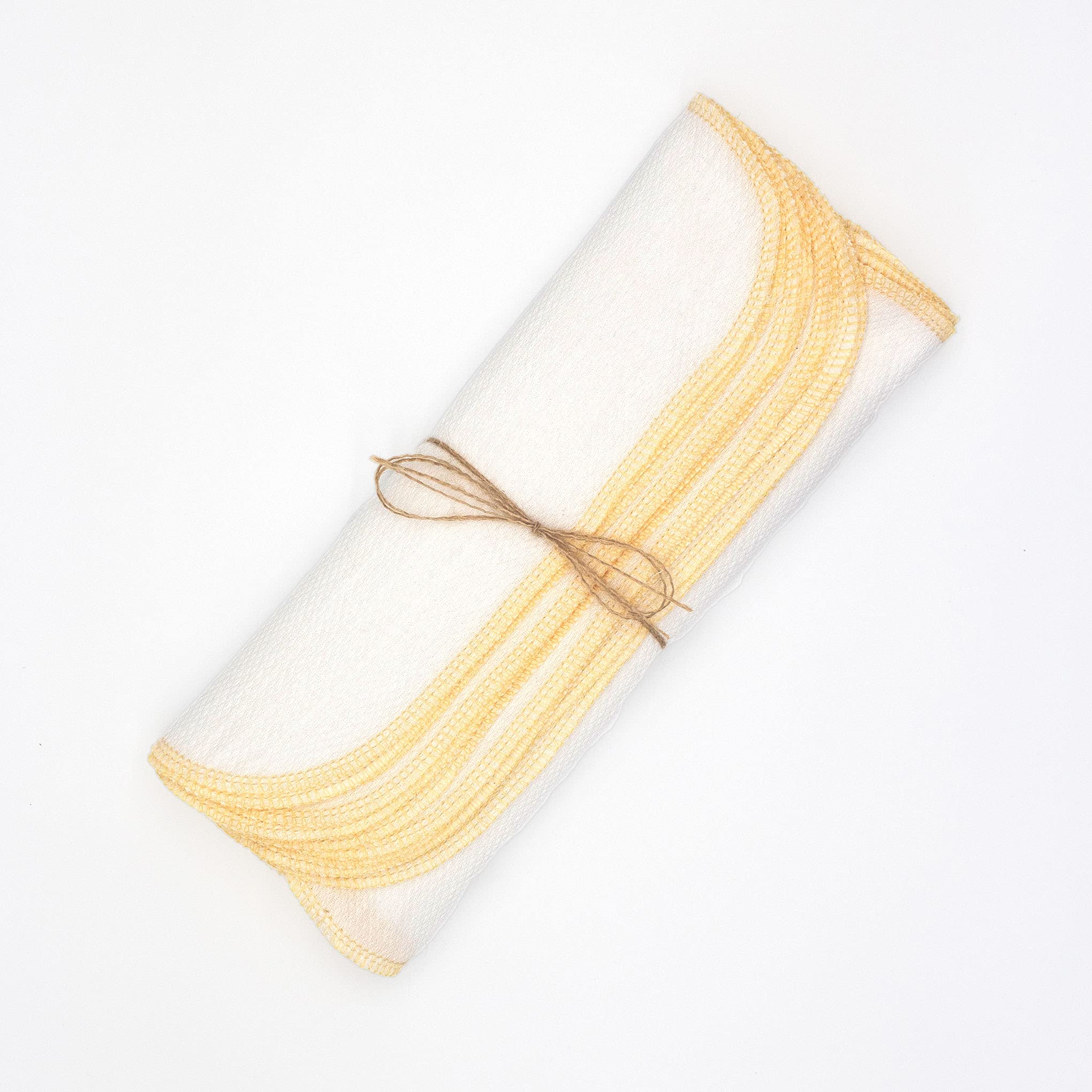 Eco-Friendly Reusable Paper Towels - 12 Pack Washable Kitchen Towels for Cleaning, Spills & Messes (Lemon Bright White) | Sustainable Alternative to Disposable Paper Towels for Home & Office Use
