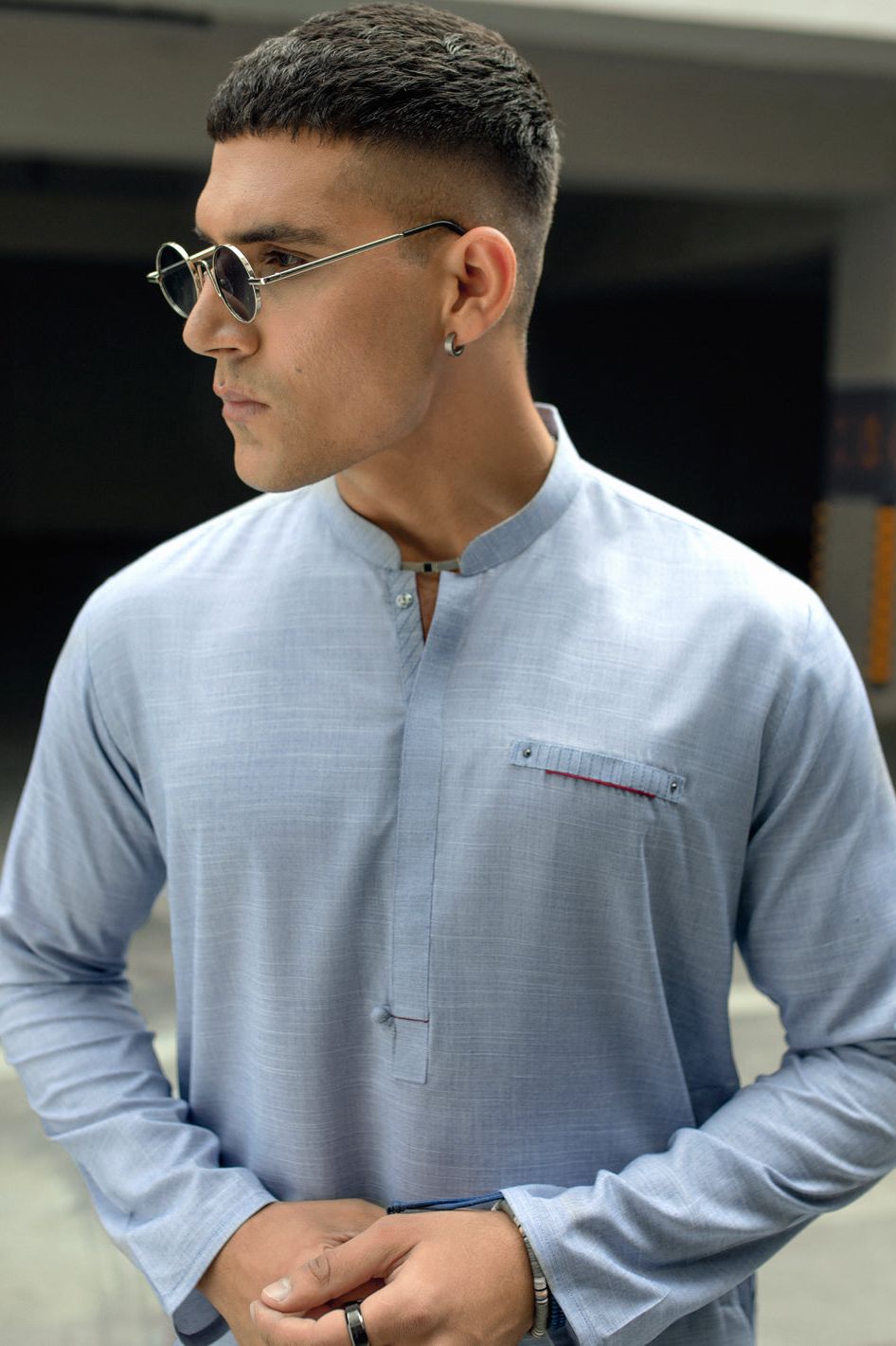 Stylish Light Blue Blended Kurta for Women - Comfortable & Trendy Indian Ethnic Wear - Perfect for Festivals, Weddings & Casual Outings