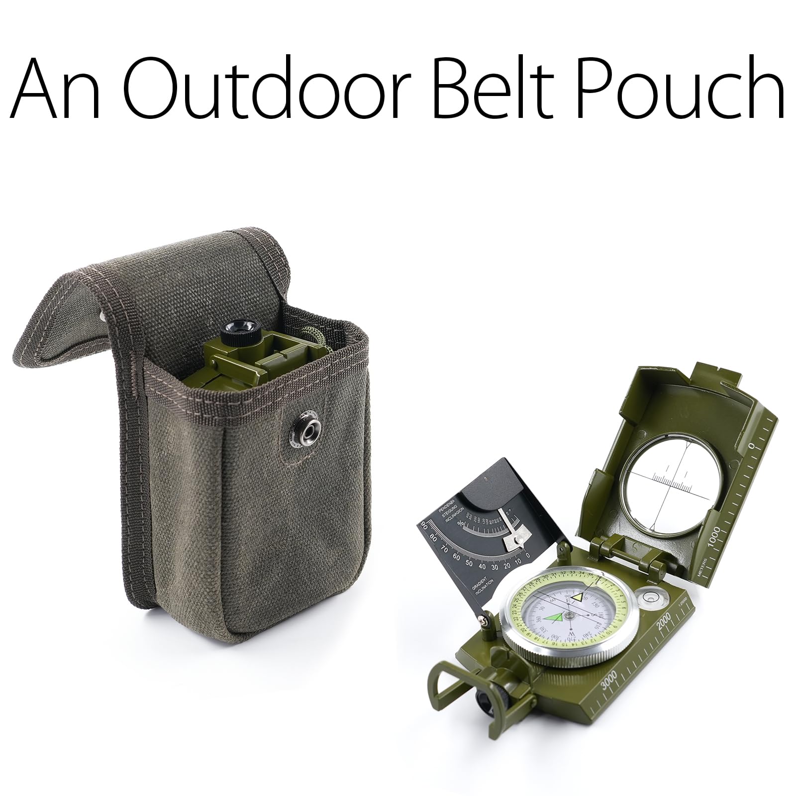 Diodrio EDC Belt Pouch for Men & Women - Compact Waist Pack with Belt Loop for Hiking, Fishing, Camping - Waxed Canvas Small Holster Pouch with Snap Closure - Perfect for Outdoor Adventures, Travel & Everyday Carry