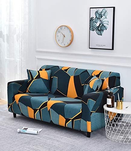 Stretch Printed Sofa Cover - SWKJ Patterned Slipcover for Armchair & Couch | Waterproof & Anti-Slip Furniture Protector for Living Room, Bedroom, Office