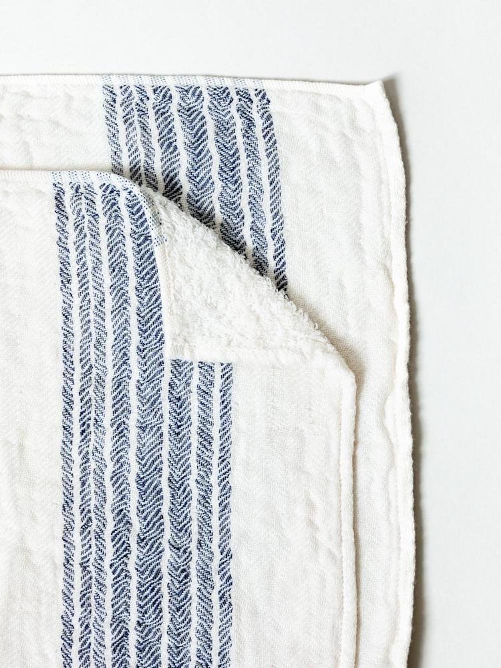 Premium Kontex Organic Cotton Towels from Imabari Japan - Ultra Soft & Absorbent Bath Towel Set (3-Pack, Navy Blue) - Perfect for Spa, Gym & Luxury Home Use