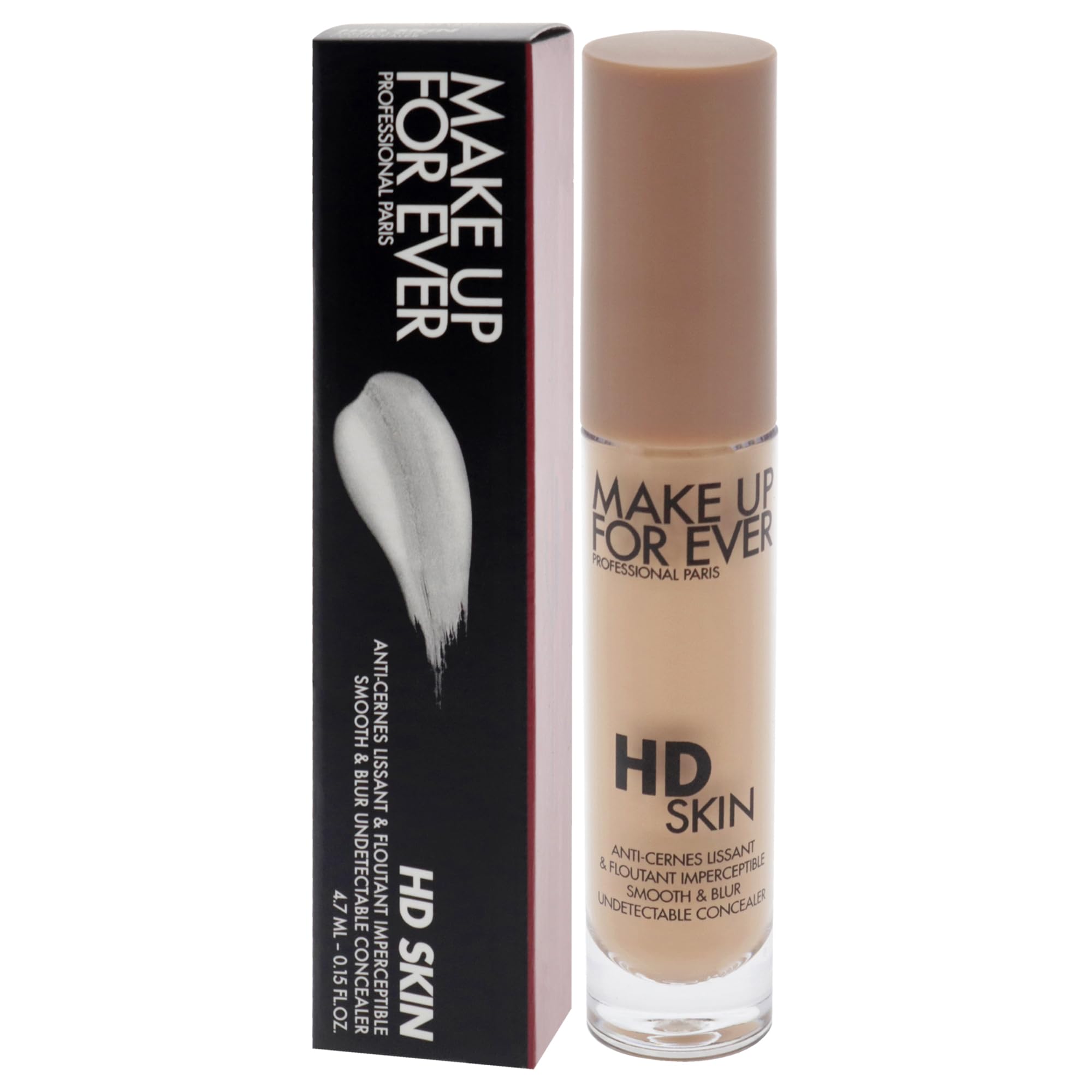 Make Up For Ever HD Skin Concealer - 3.1N Chai Shade, 0.16 oz - Full Coverage Liquid Concealer for Women - Perfect for Dark Circles & Blemish Covering, Everyday Makeup & Photo Finish Looks