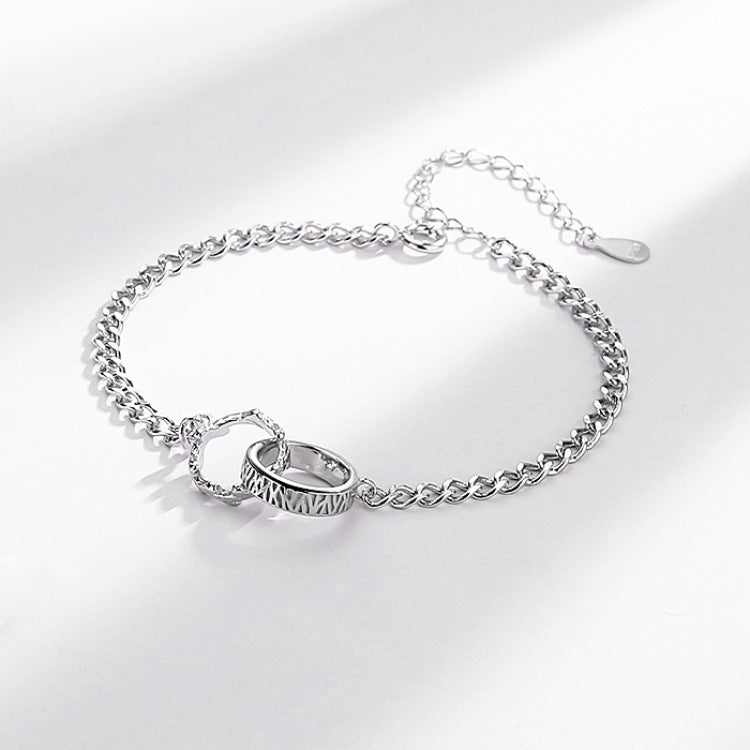 Valentine's Day Couple Bracelet Set - Romantic Link Chain Bracelets for Him and Her - Perfect Anniversary Gift for Boyfriend Girlfriend Couples - Date Night & Special Occasion Jewelry