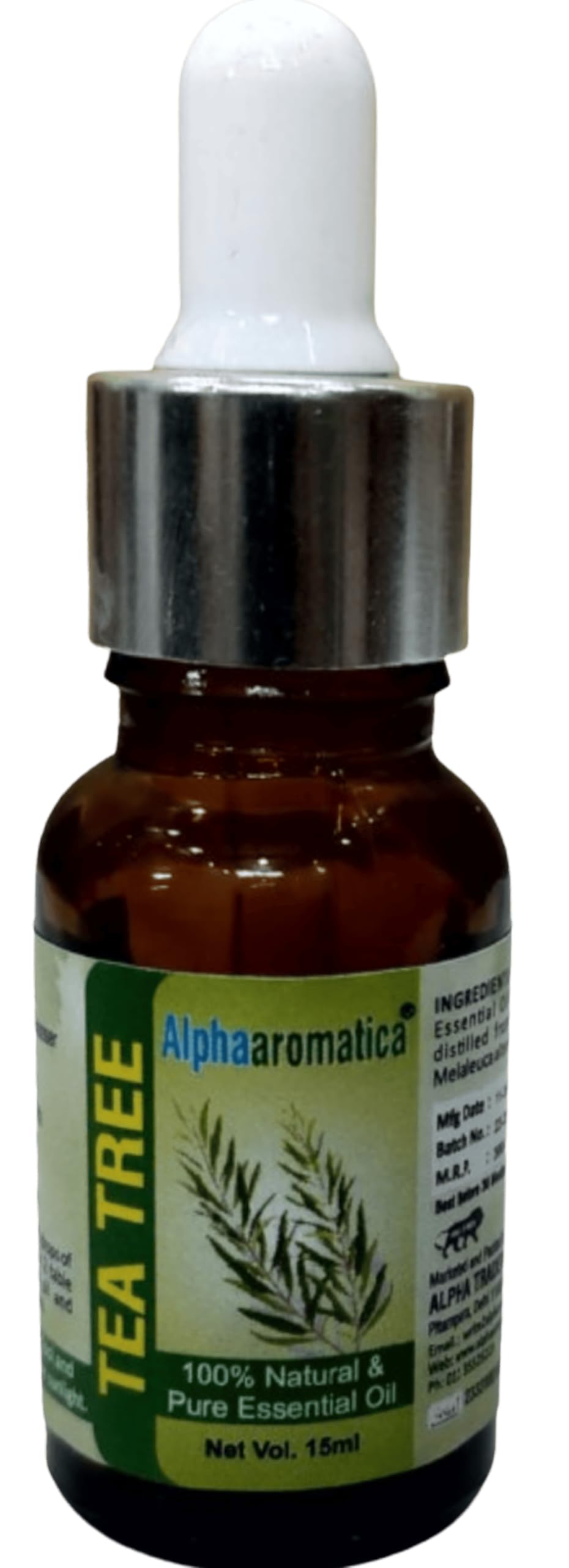 100% Pure Tea Tree Essential Oil (15ml) - Natural Therapeutic Grade for Hair Growth, Skin Care & Acne Treatment - Perfect for Aromatherapy, DIY Beauty & Home Remedies
