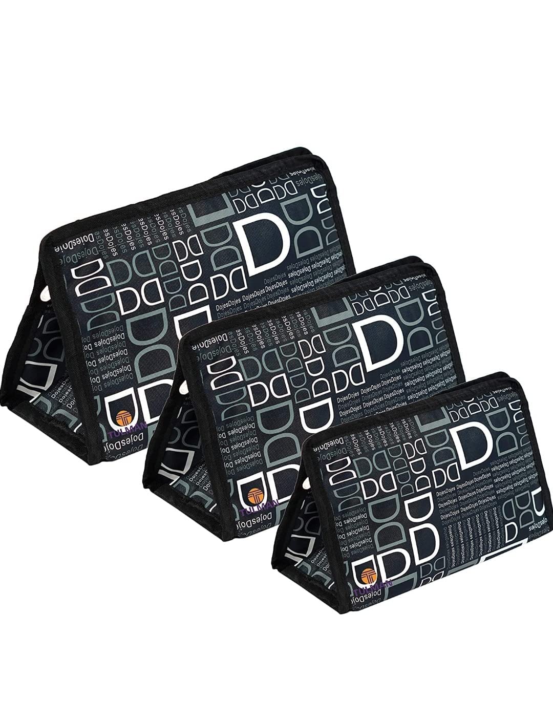 Ethiana 3-Piece Multipurpose Cosmetic & Travel Pouch Set for Men & Women | Compact & Durable Storage Organizer for Makeup, Accessories & Travel Essentials | Waterproof & Lightweight | Perfect for Gym, Office & Vacation (Black)