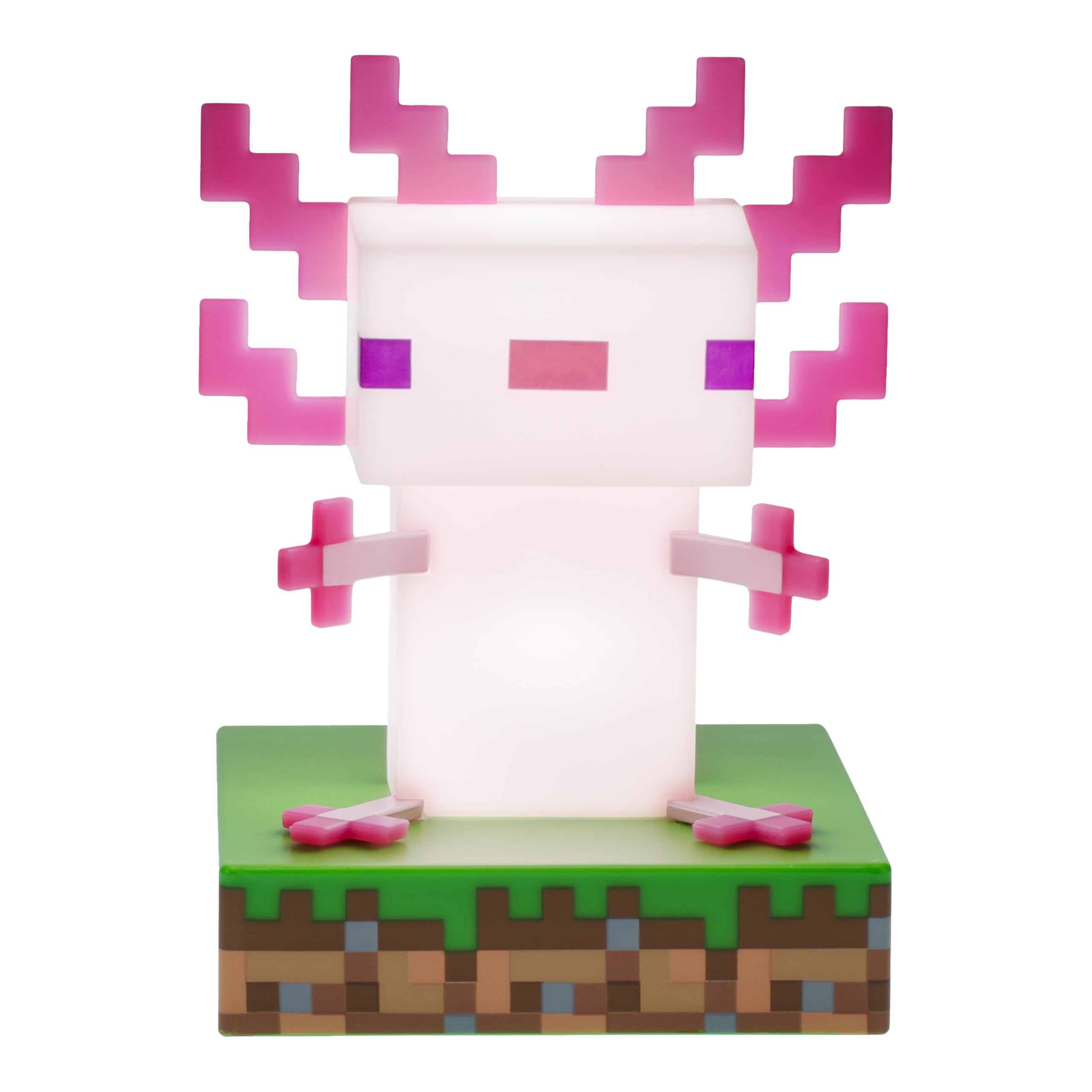 Official Minecraft Axolotl LED Desk Lamp - Gaming Room Decor & Night Light for Kids Bedroom, Playroom, Office | Licensed Merchandise Gift for Boys & Girls | Perfect for Gaming Setup, Study Desk & Sleep Aid