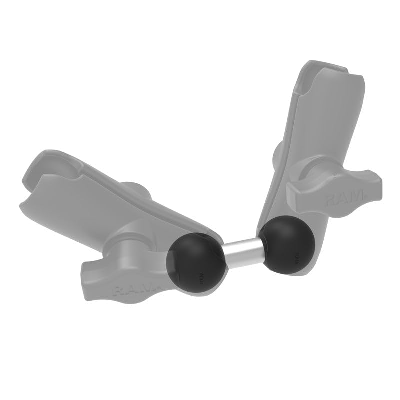 Ram Mounts Double Ball Adapter - Heavy Duty Adjustable Mounting Solution for Motorcycles, ATVs, and Boats
