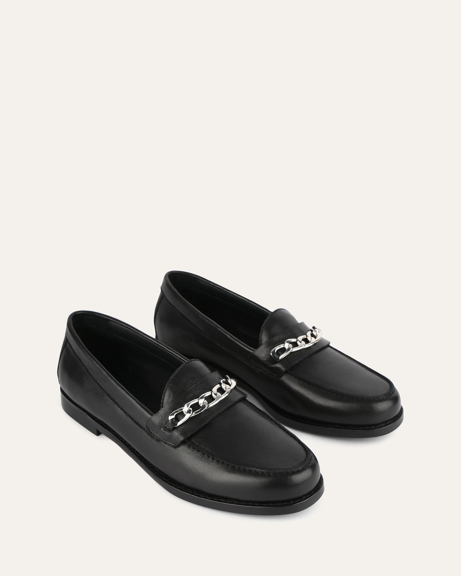 THEA Black Leather Loafers for Men & Women | Comfortable Slip-On Dress Shoes for Business, Office & Casual Wear