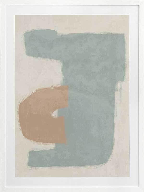 Elegant Light Teal Framed Art Print - Modern Home & Office Wall Decor - Perfect for Living Room, Bedroom, or Gift