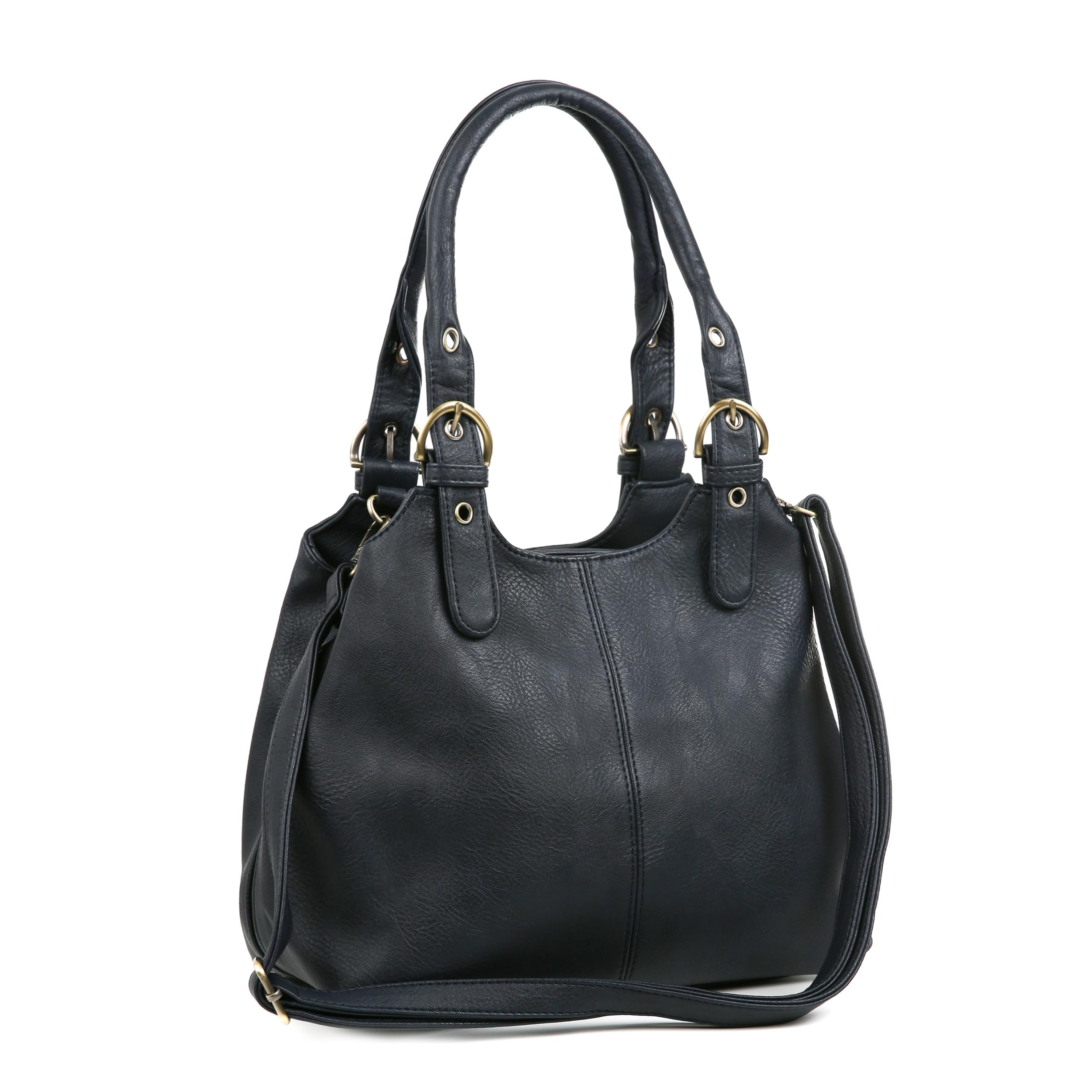 AOSSTA Women's Large Tote Bag - Soft Leather Hobo Shoulder Bag with Multiple Pockets & Adjustable Long Strap - Stylish Crossbody Handbag for Work, Travel & Everyday Use