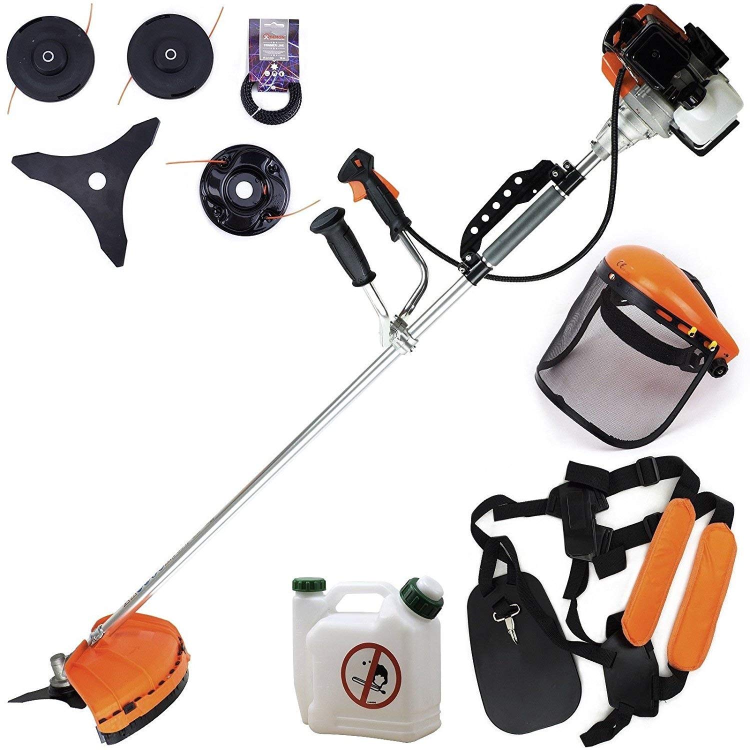 FREISCHNEIDER Gas-Powered Grass Trimmer - DEMON Lawn Mower & Brush Cutter for Professional Yard Maintenance | Ideal for Landscaping, Garden Care & Property Edging