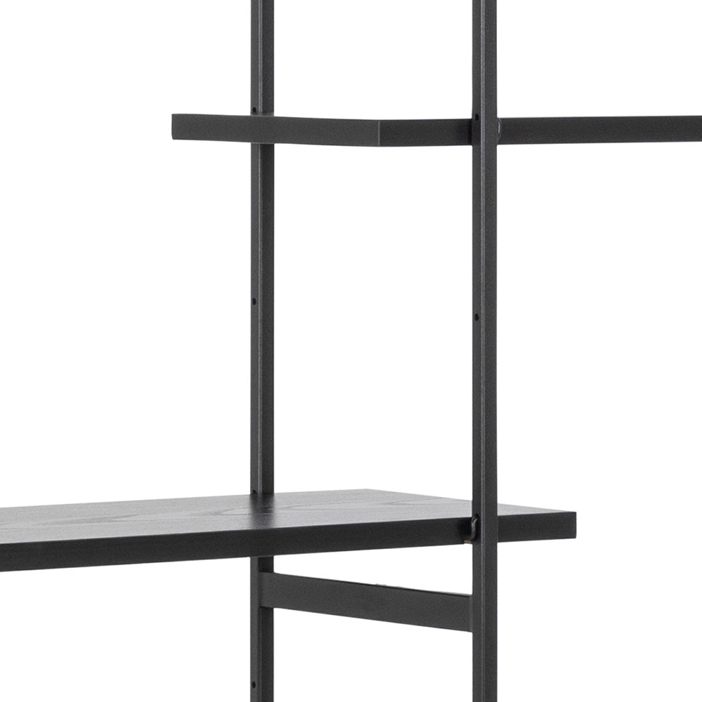 KREMAN 1.72M Black Display Unit - Modern Floor Standing Retail Merchandiser for Clothing, Shoes & Accessories - Perfect for Stores, Boutiques & Trade Shows