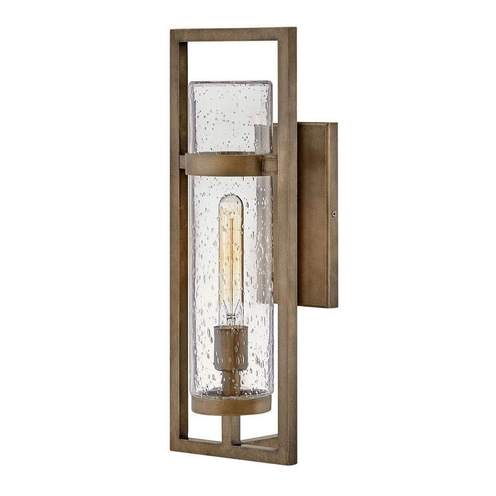 Outdoor Wall Mount Lantern with 1 Light Medium Size - Burnished Bronze Finish - Perfect for Porch, Patio, Garden & Entryway Lighting - Model 81-Bel-4530479